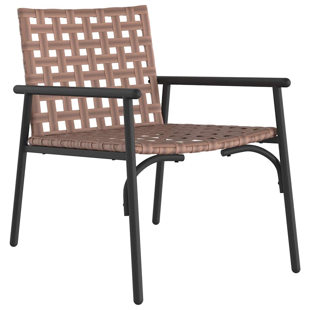 Gartenstuhl 2 pcs Braun 78 x 55,5 x 75,5 cm Poly-Rattan