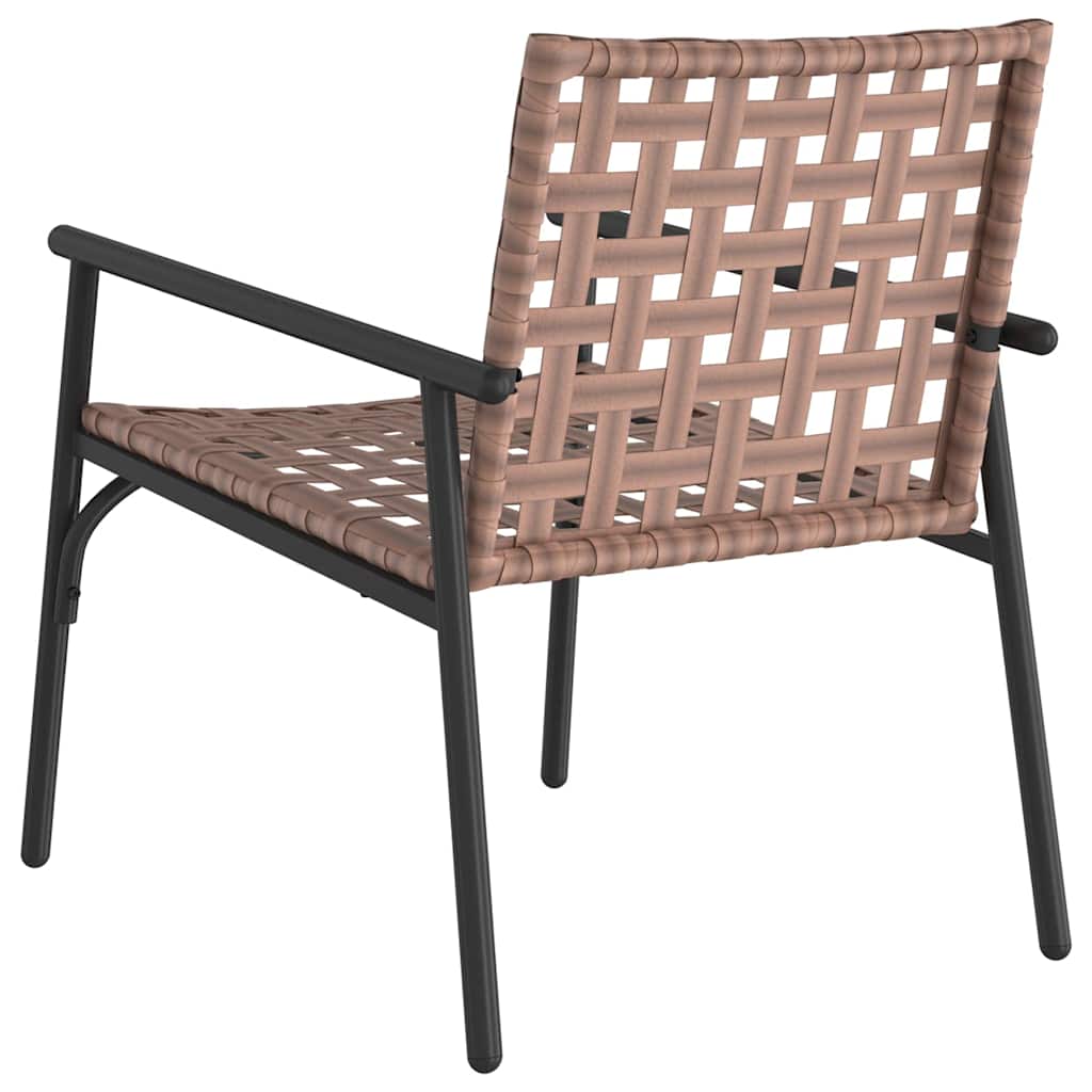 Gartenstuhl 2 pcs Braun 78 x 55,5 x 75,5 cm Poly-Rattan