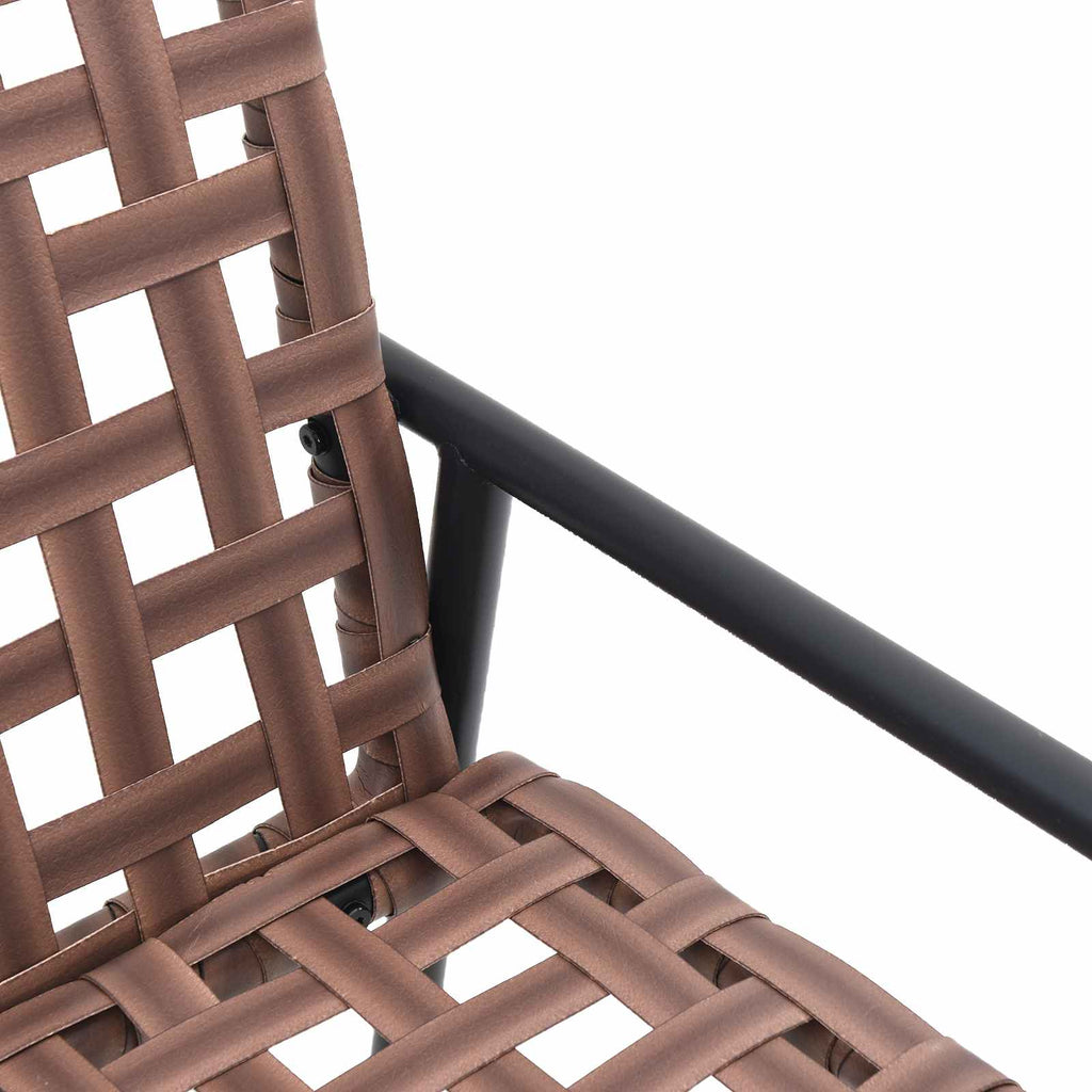 Gartenstuhl Braun 110,5 x 79 x 75,5 cm Poly-Rattan