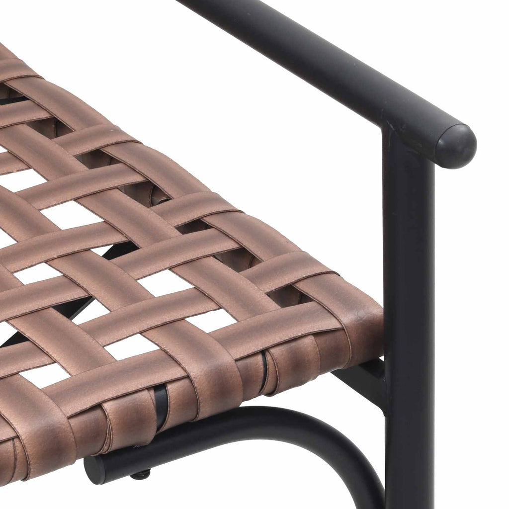 Gartenstuhl Braun 110,5 x 79 x 75,5 cm Poly-Rattan