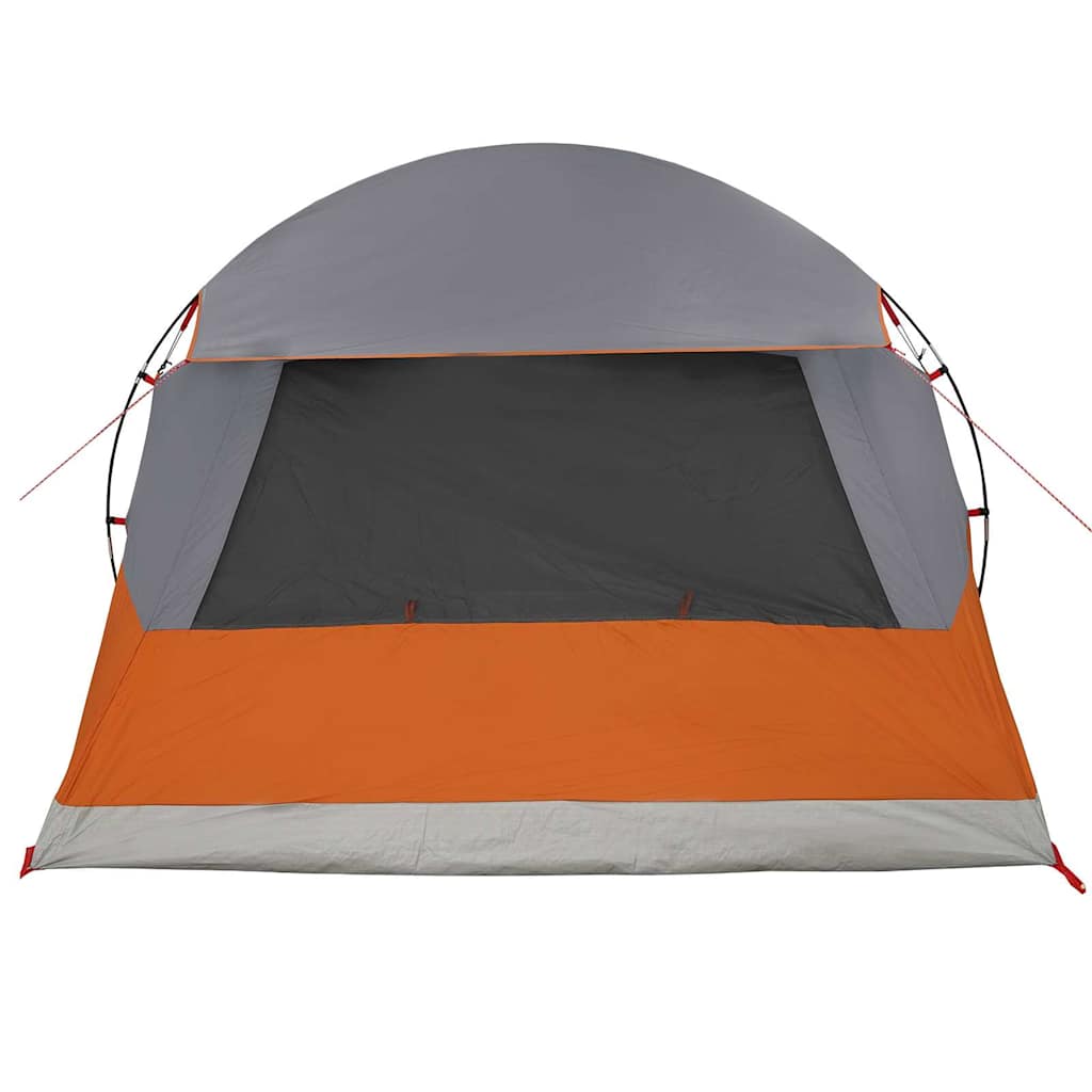 Dome Zelt für 4 Personen Grau und Orange 455 x 252 x 178 cm
