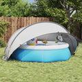 Pool-Dome Grau und Orange 336 x 322 x 160 cm