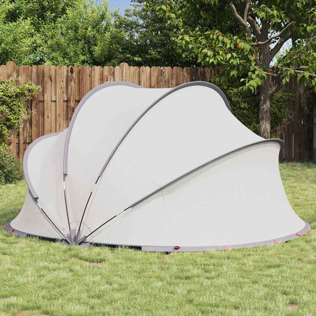 Pool-Dome Grau und Orange 336 x 322 x 160 cm