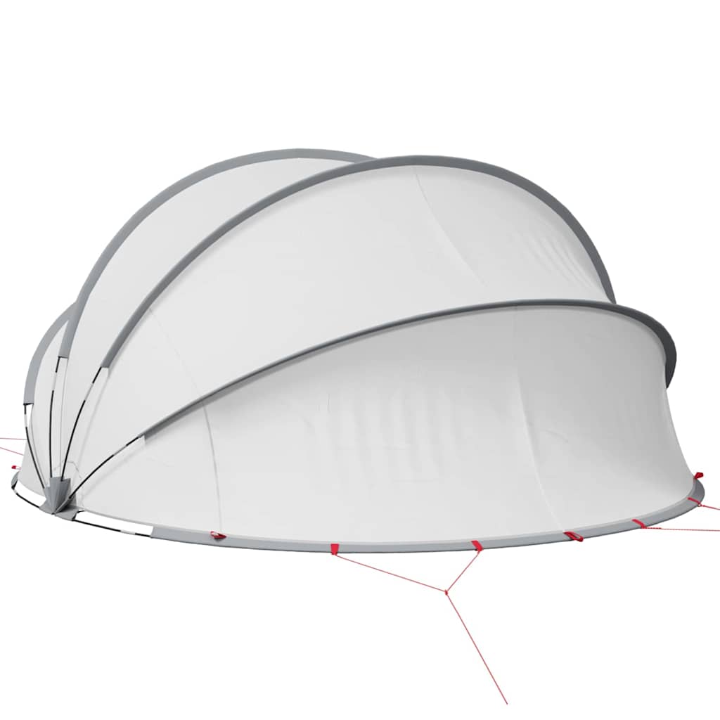 Pool-Dome Grau und Orange 405 x 405 x 192 cm