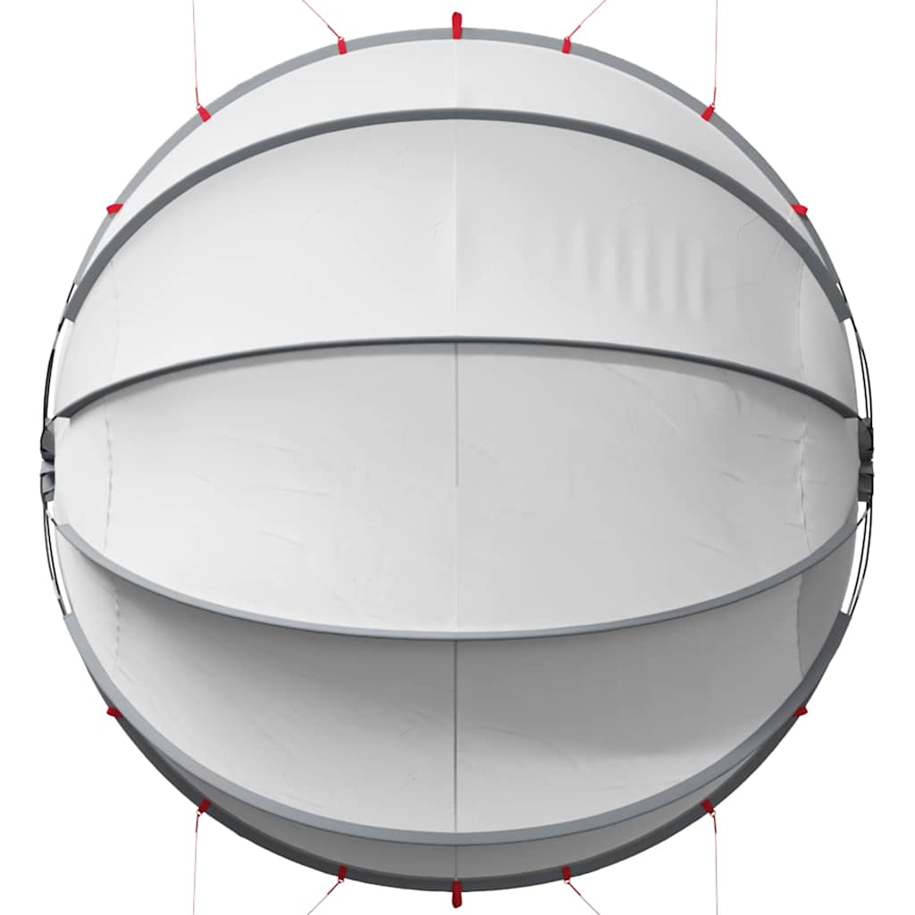 Pool-Dome Grau und Orange 405 x 405 x 192 cm