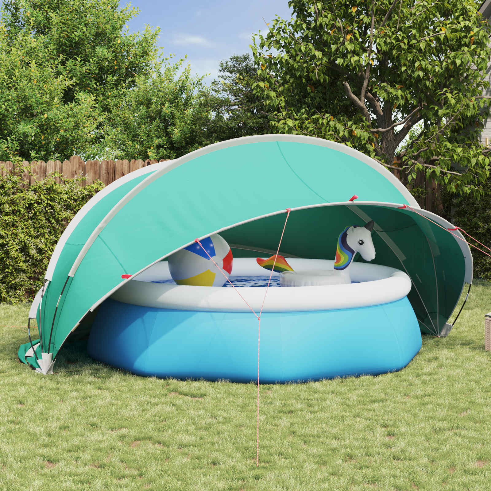 Pool-Dome Blau 430 x 430 x 210 cm