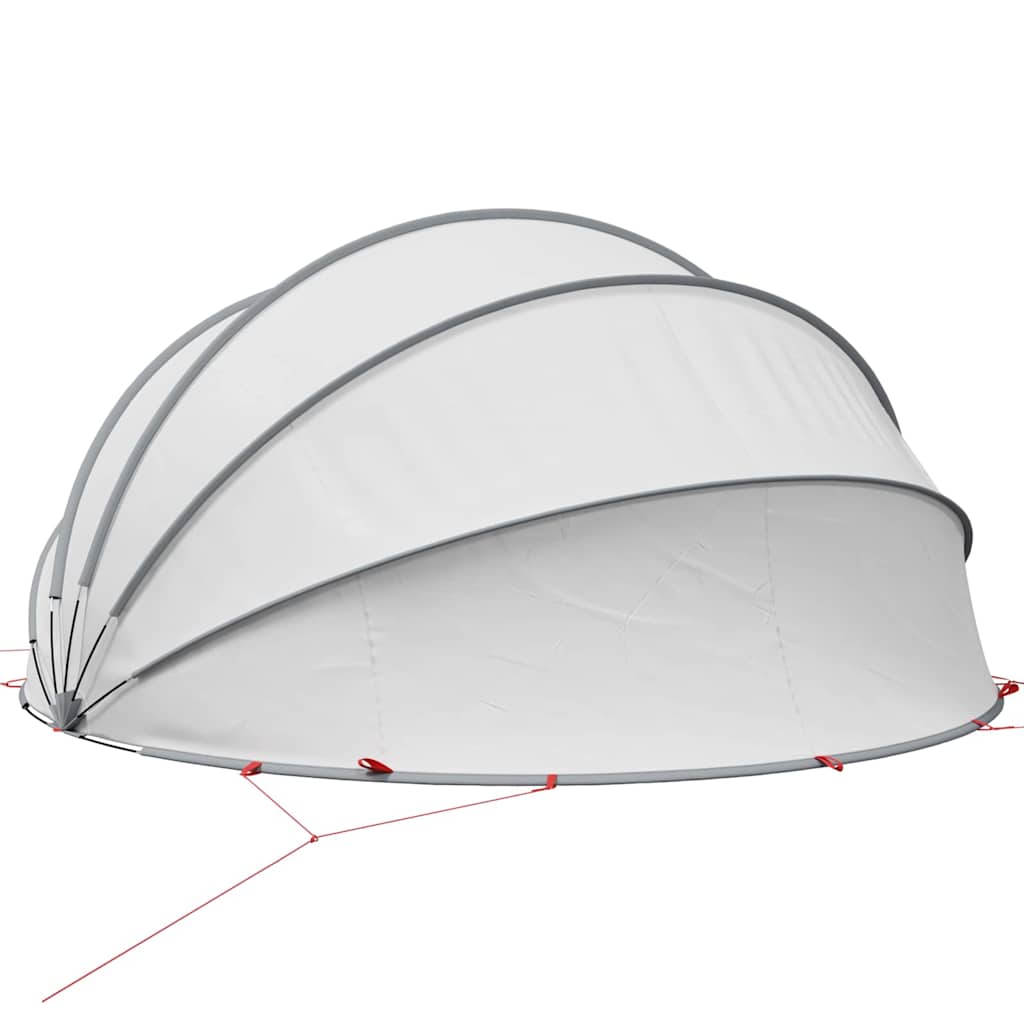 Pool-Dome Grau und Orange 430 x 430 x 210 cm