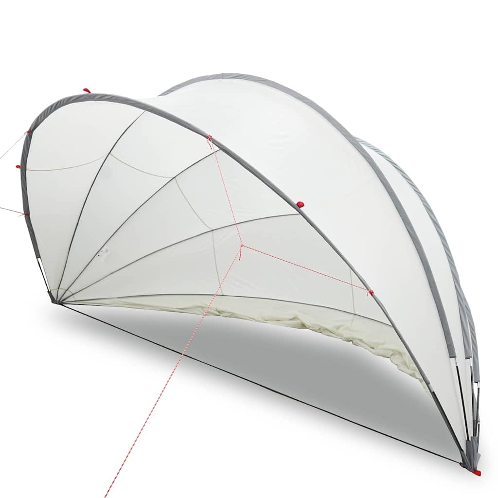 Pool-Dome Grau und Orange 430 x 430 x 210 cm