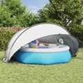 Pool-Dome Grau und Orange 472 x 460 x 229 cm