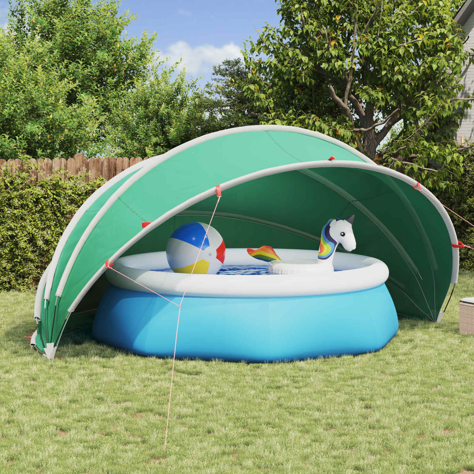 Pool-Dome Blau 500 x 500 x 236 cm