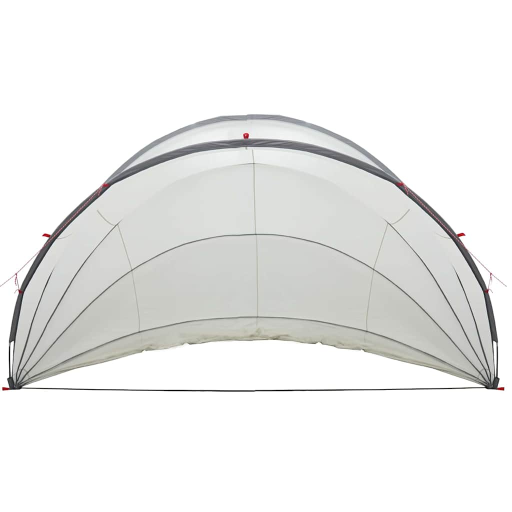 Pool-Dome Grau und Orange 500 x 500 x 236 cm