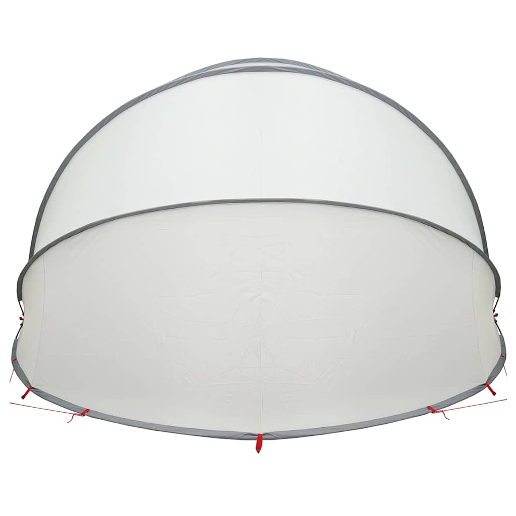Pool-Dome Grau und Orange 500 x 500 x 236 cm