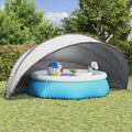 Pool-Dome Grau und Orange 546 x 516 x 250 cm