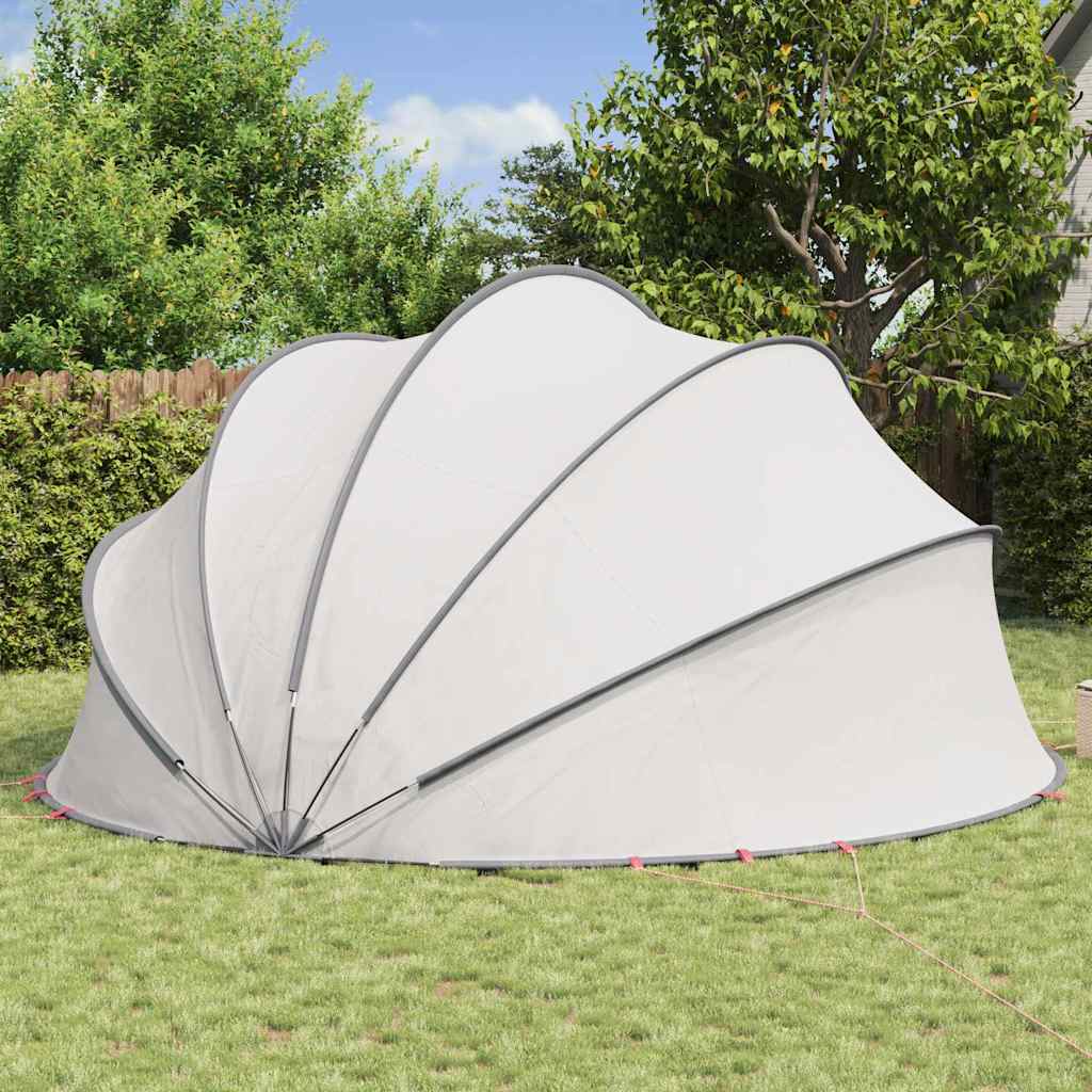 Pool-Dome Grau und Orange 546 x 516 x 250 cm