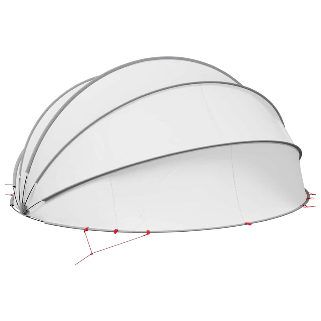 Pool-Dome Grau und Orange 546 x 516 x 250 cm
