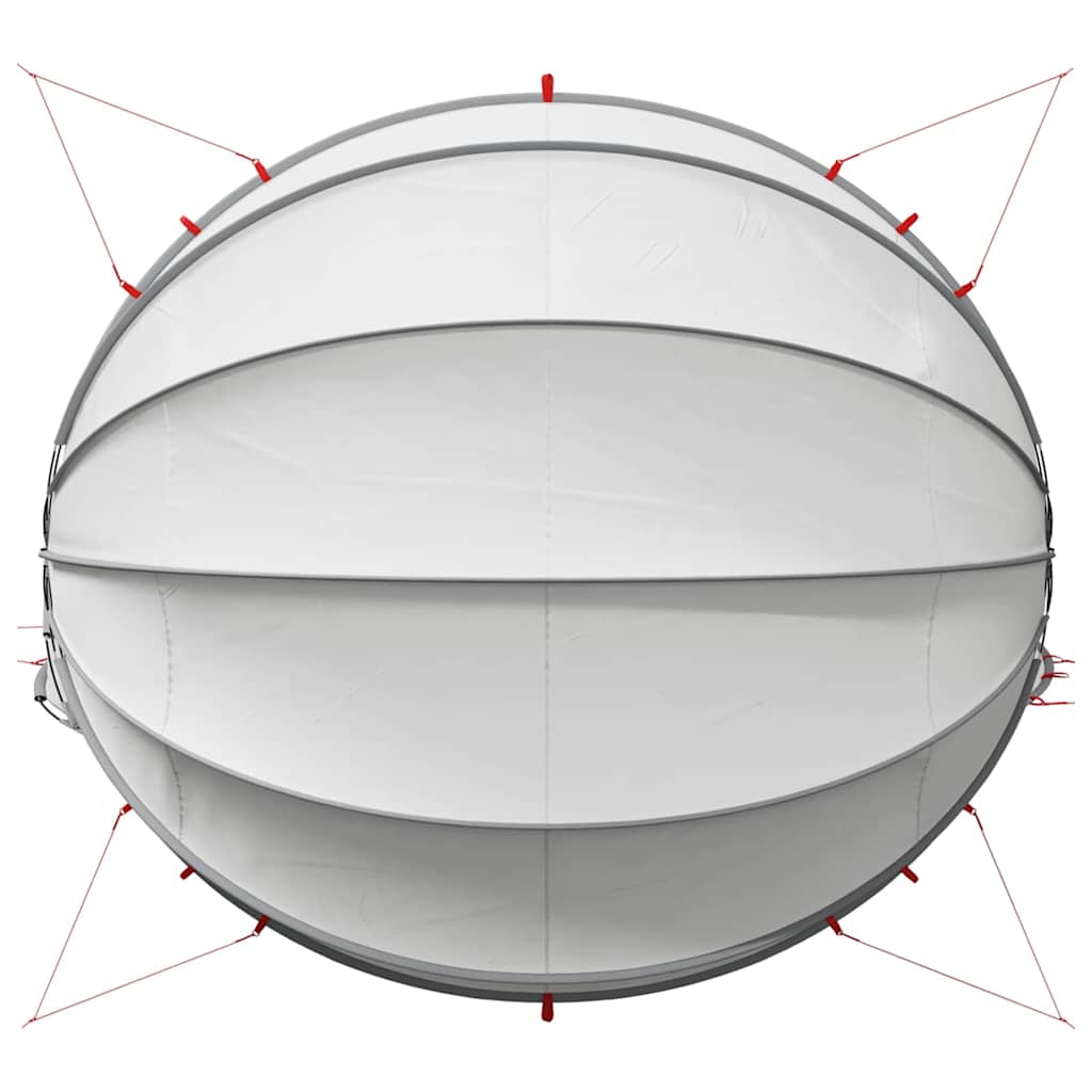 Pool-Dome Grau und Orange 546 x 516 x 250 cm
