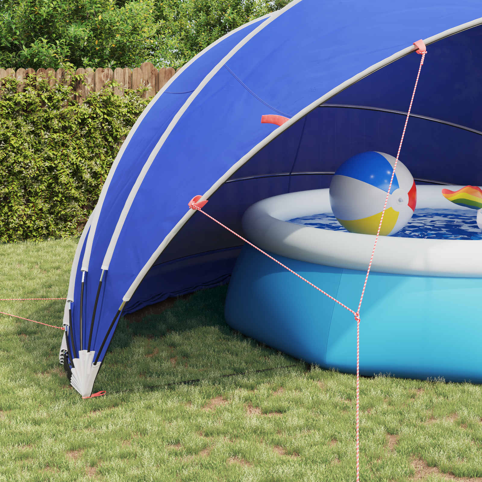 Pool-Dome Grün 592 x 590 x 275 cm