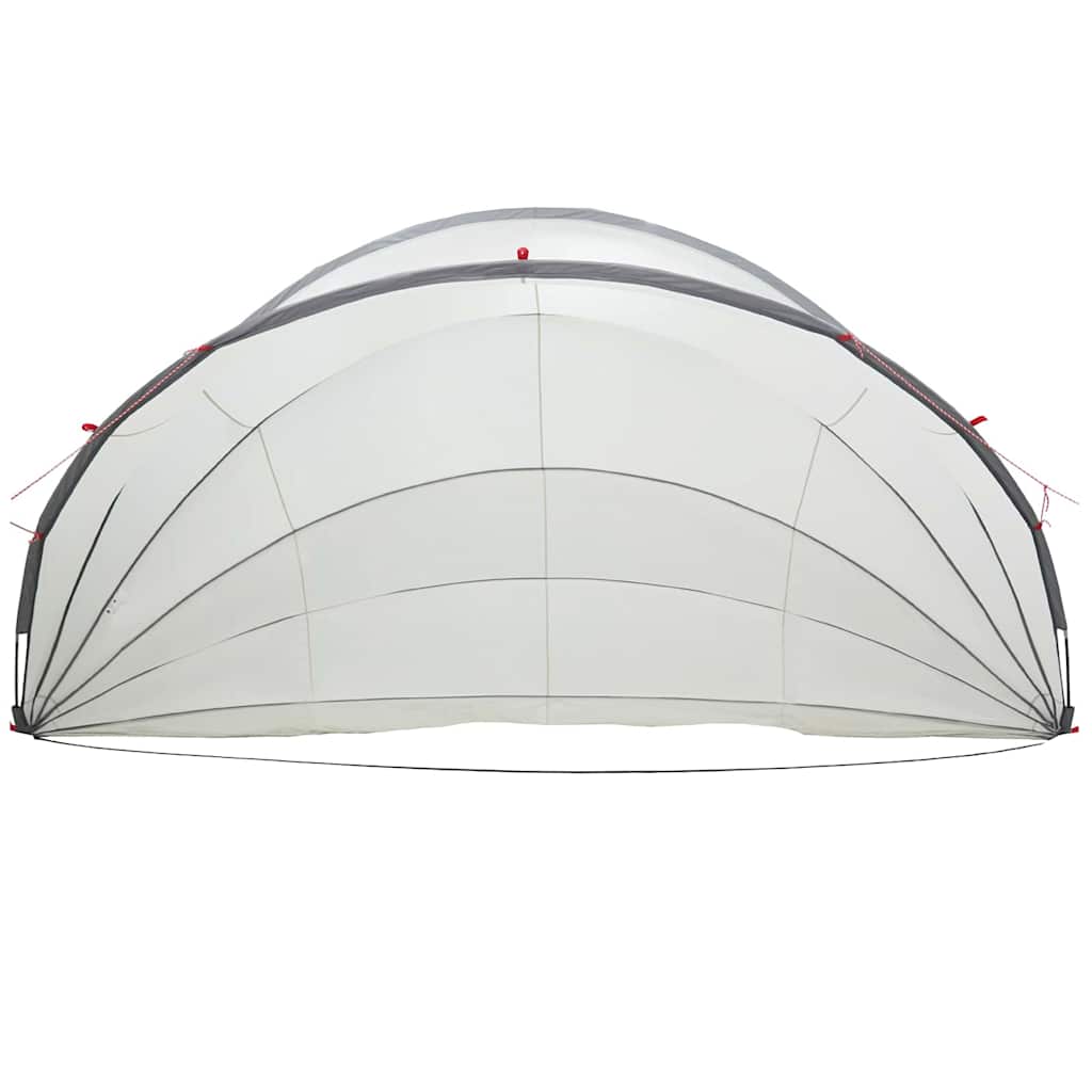 Pool-Dome Grau und Orange 592 x 590 x 275 cm