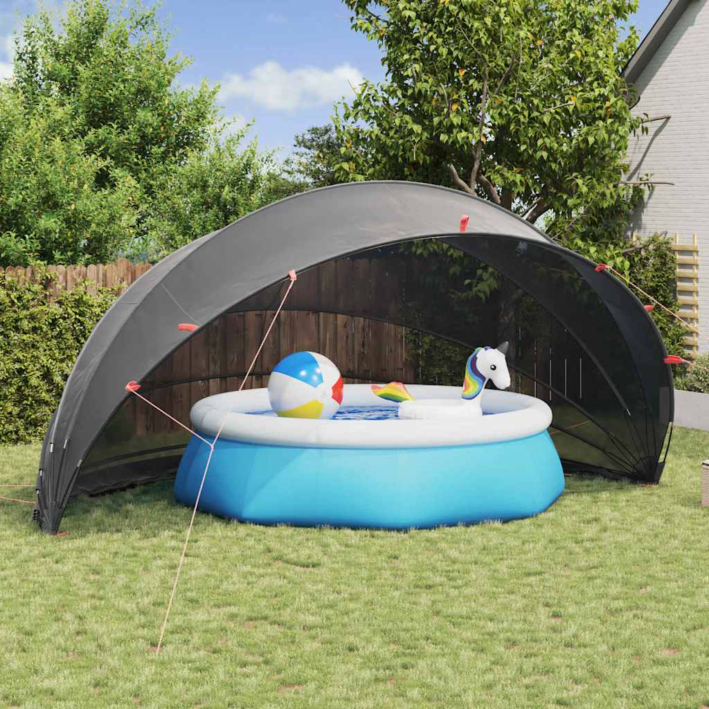 Pool-Dome Schwarz 592 x 590 x 275 cm