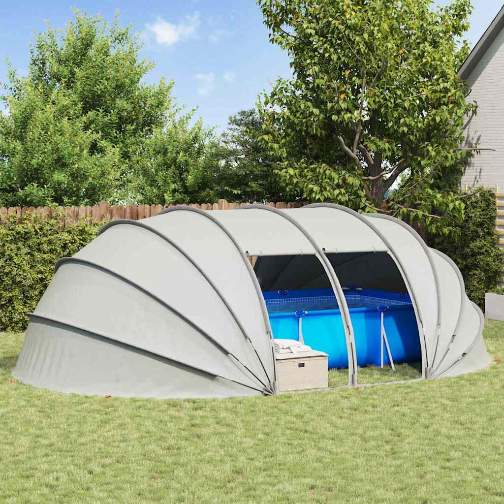 Poolzelt Kuppel Grau 538 x 440 x 204 cm
