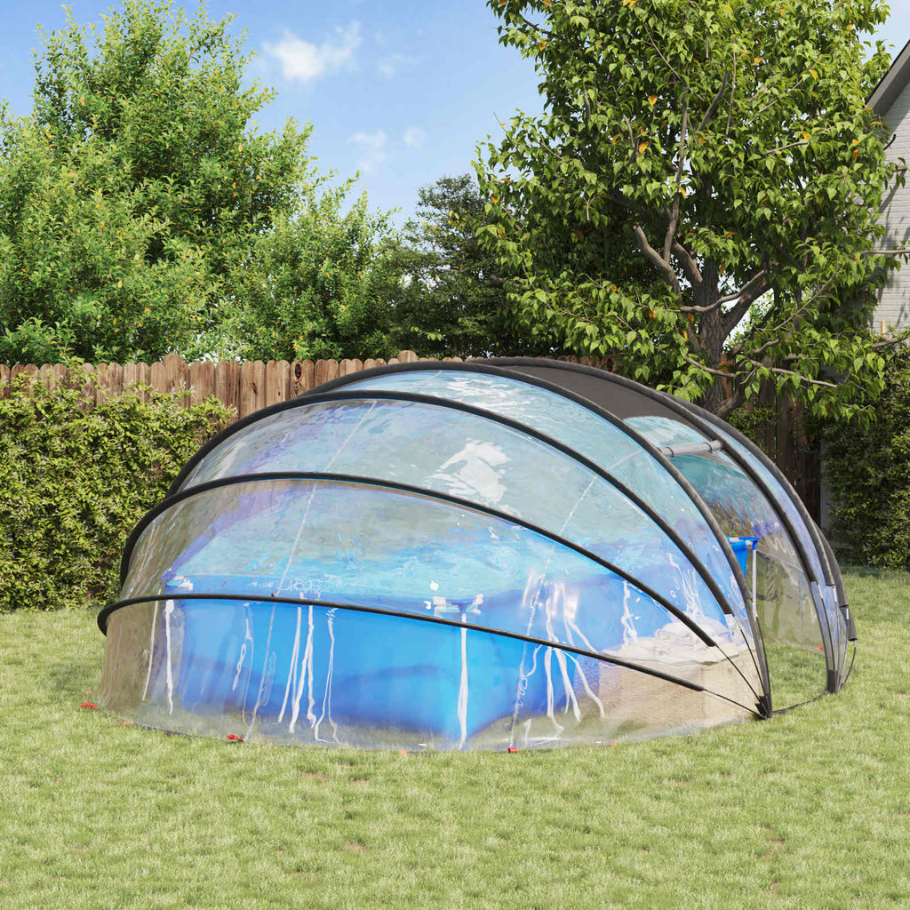 Poolzelt Kuppel Transparent 538 x 440 x 204 cm PVC