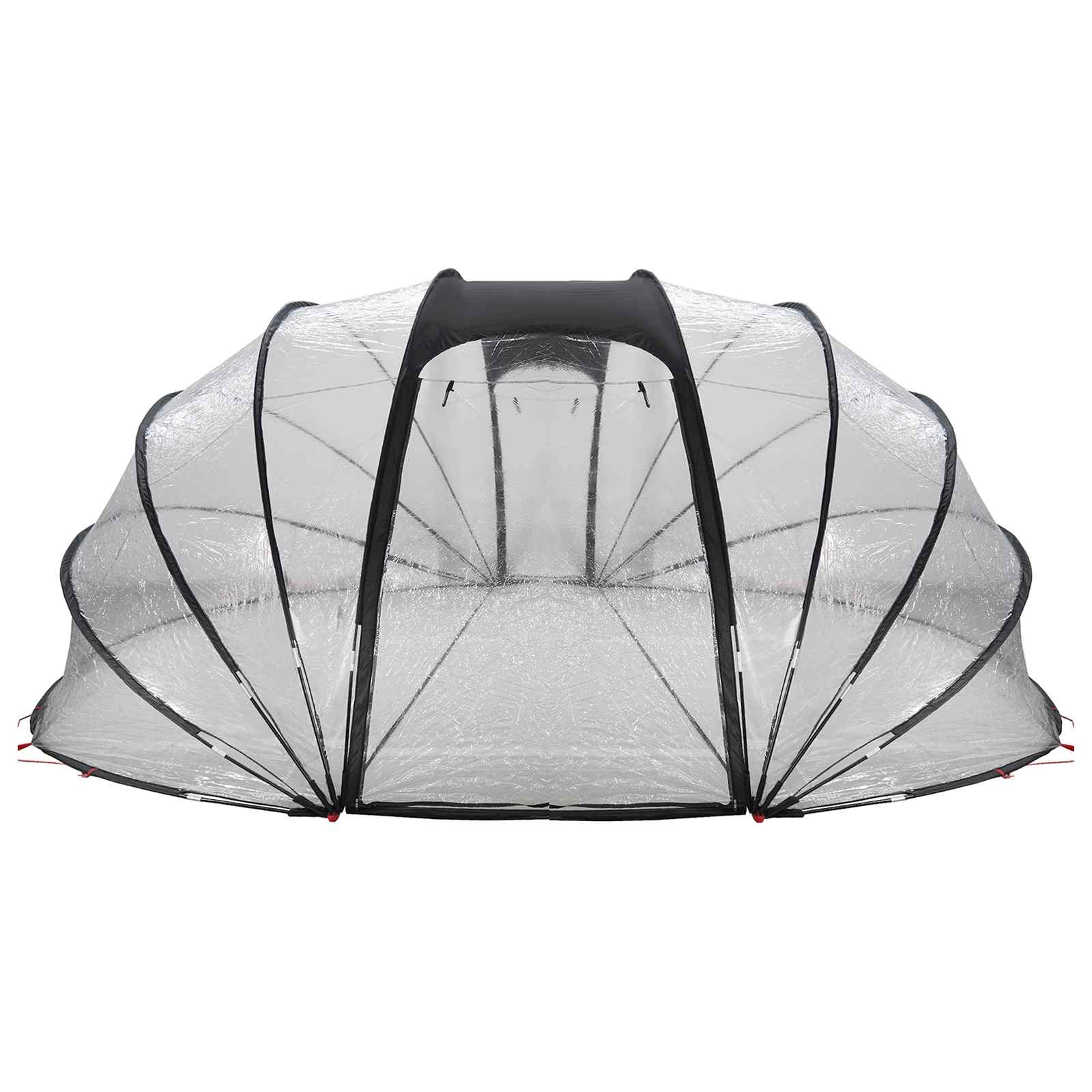 Poolzelt Kuppel Transparent 538 x 440 x 204 cm PVC