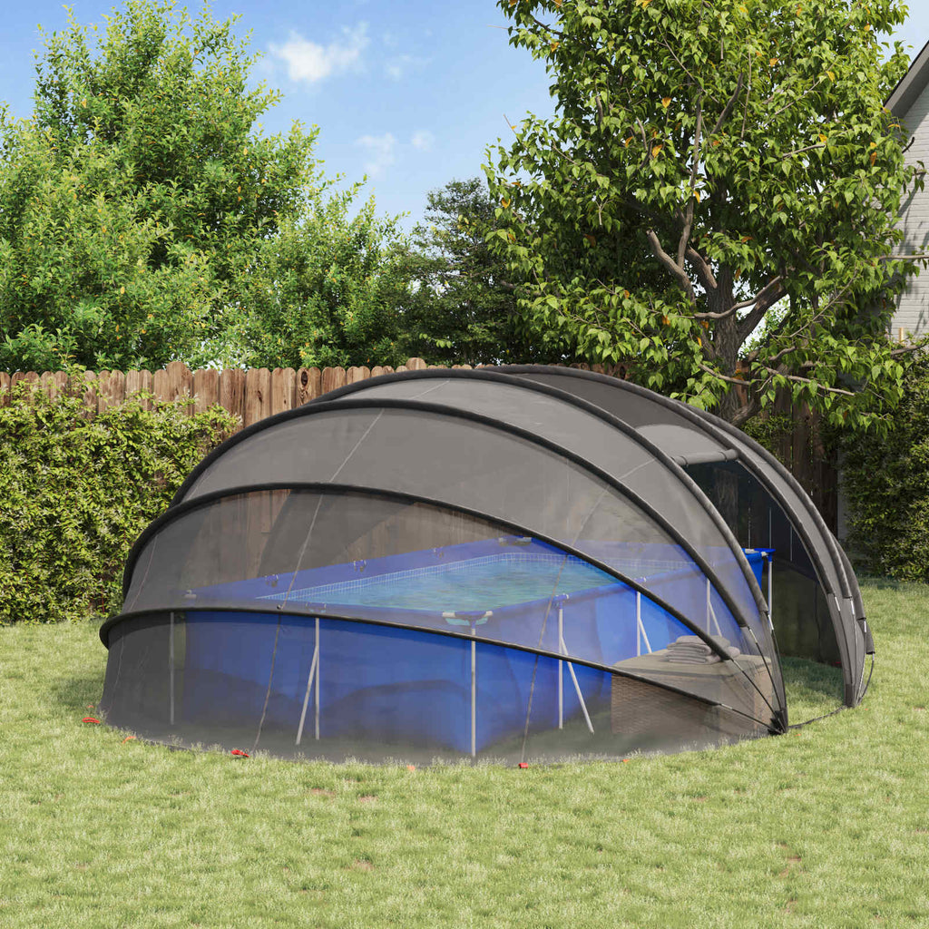 Poolzelt Kuppel Transparent 538 x 440 x 204 cm
