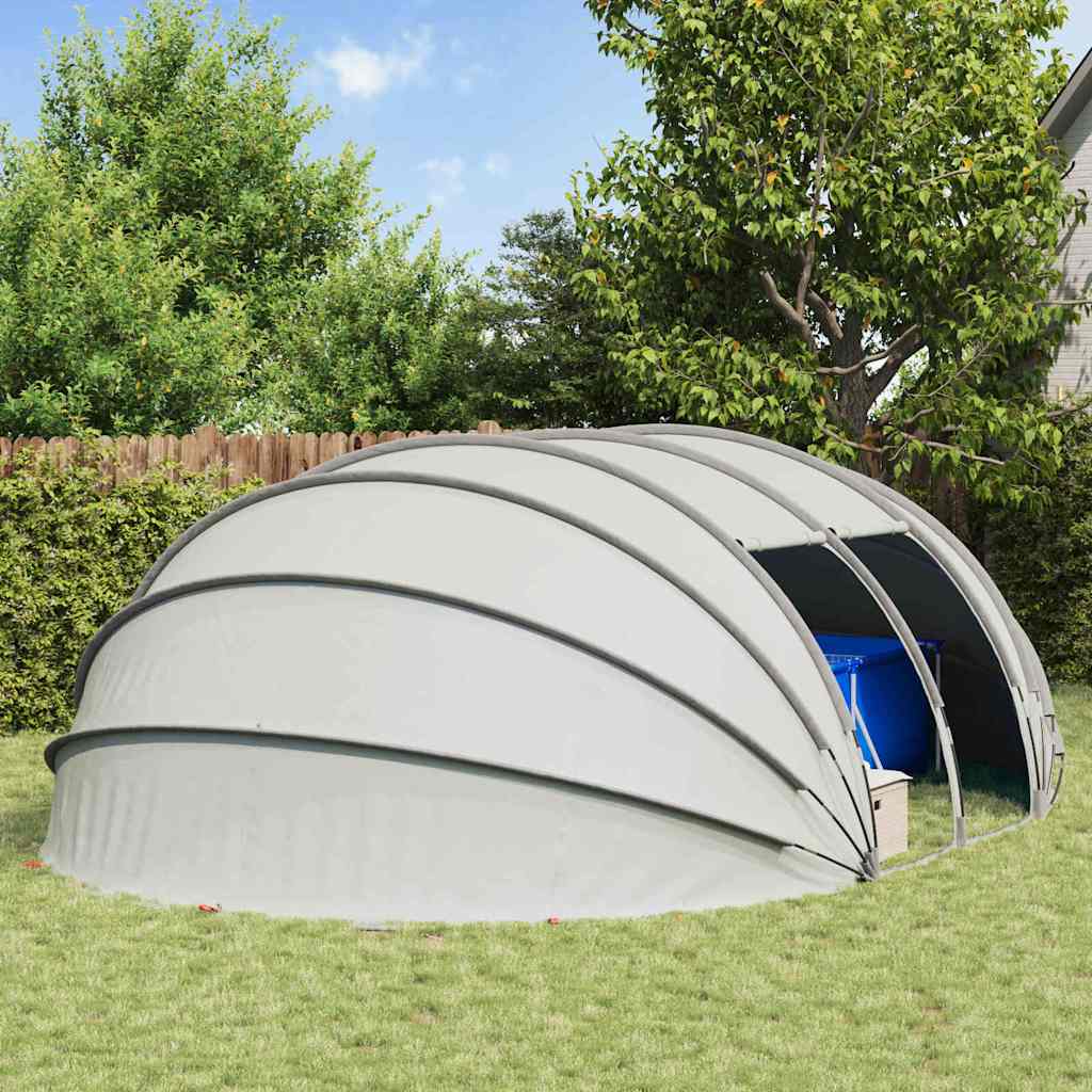 Poolzelt Kuppel Grau 640 x 432 x 205 cm