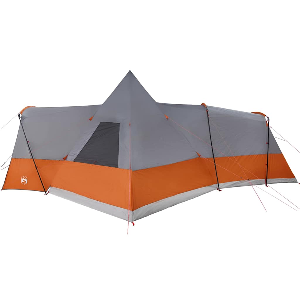 Teepee Zelt für 8 Personen Grau und Orange 720 x 465 x 295 cm