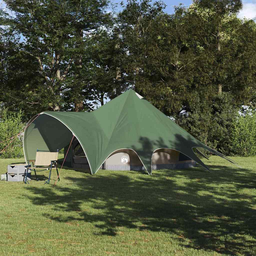Teepee Zelt für 5 Personen Grün und Grau 415 x 415 x 247 cm