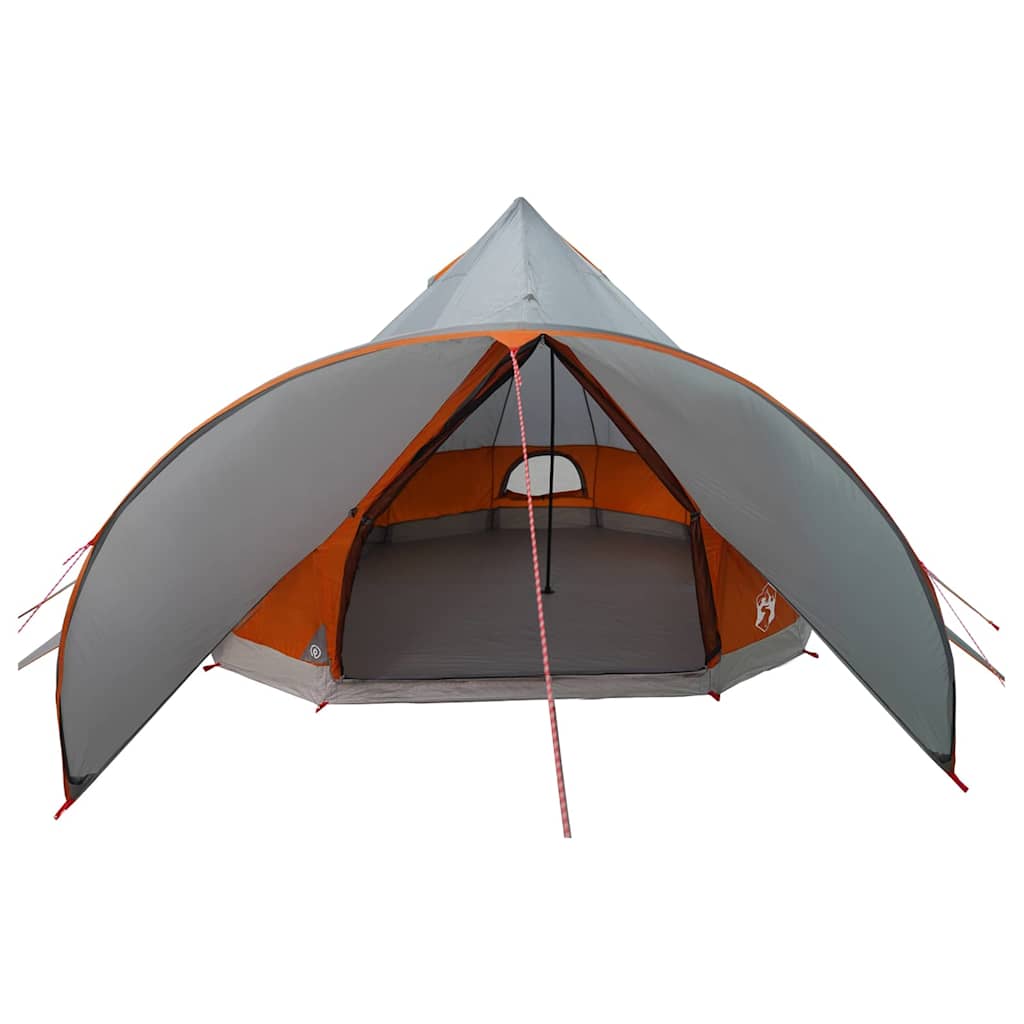 Teepee Zelt für 5 Personen Grau und Orange 415 x 415 x 247 cm