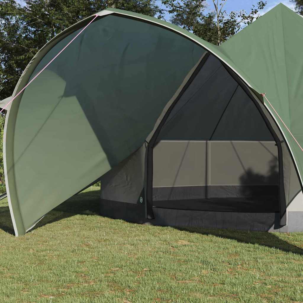 Teepee Zelt für 7 Personen Grün und Grau 600 x 600 x 347 cm