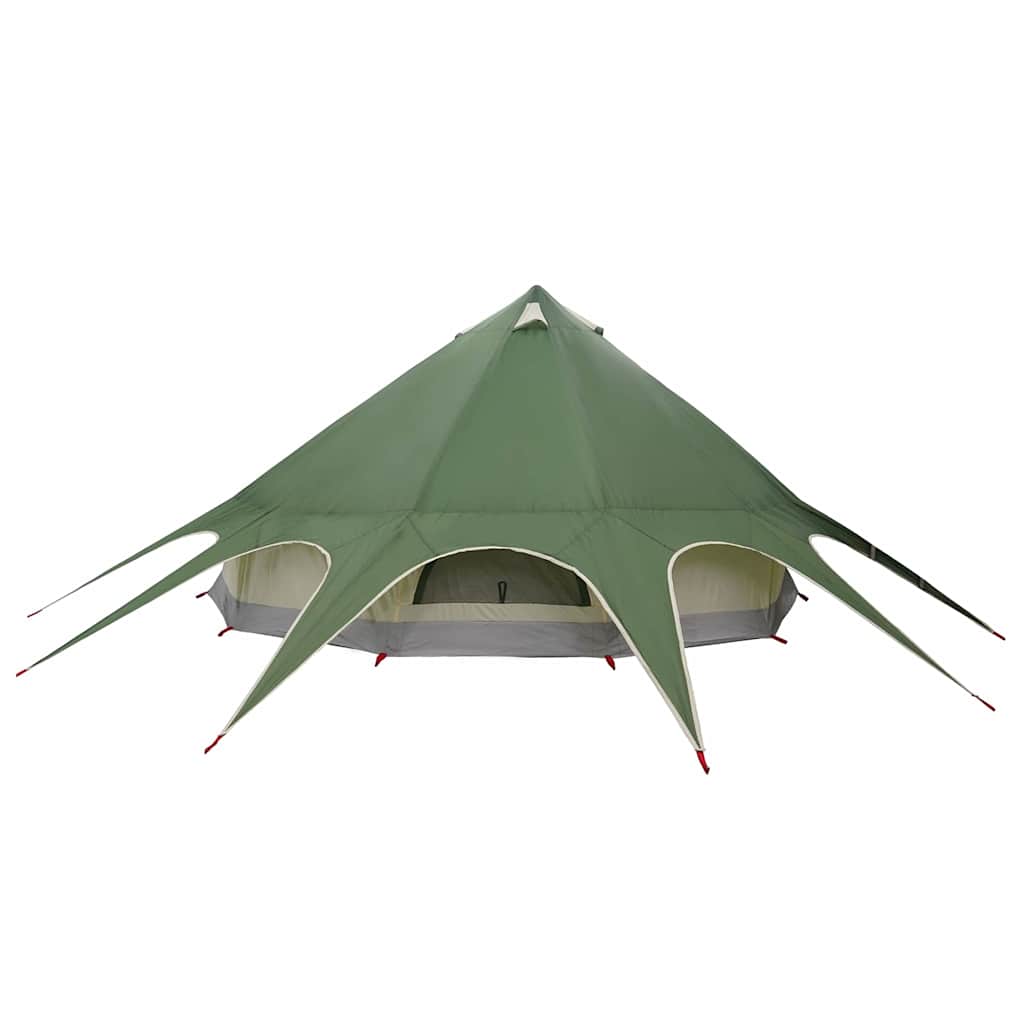 Teepee Zelt für 7 Personen Grün und Grau 600 x 600 x 347 cm