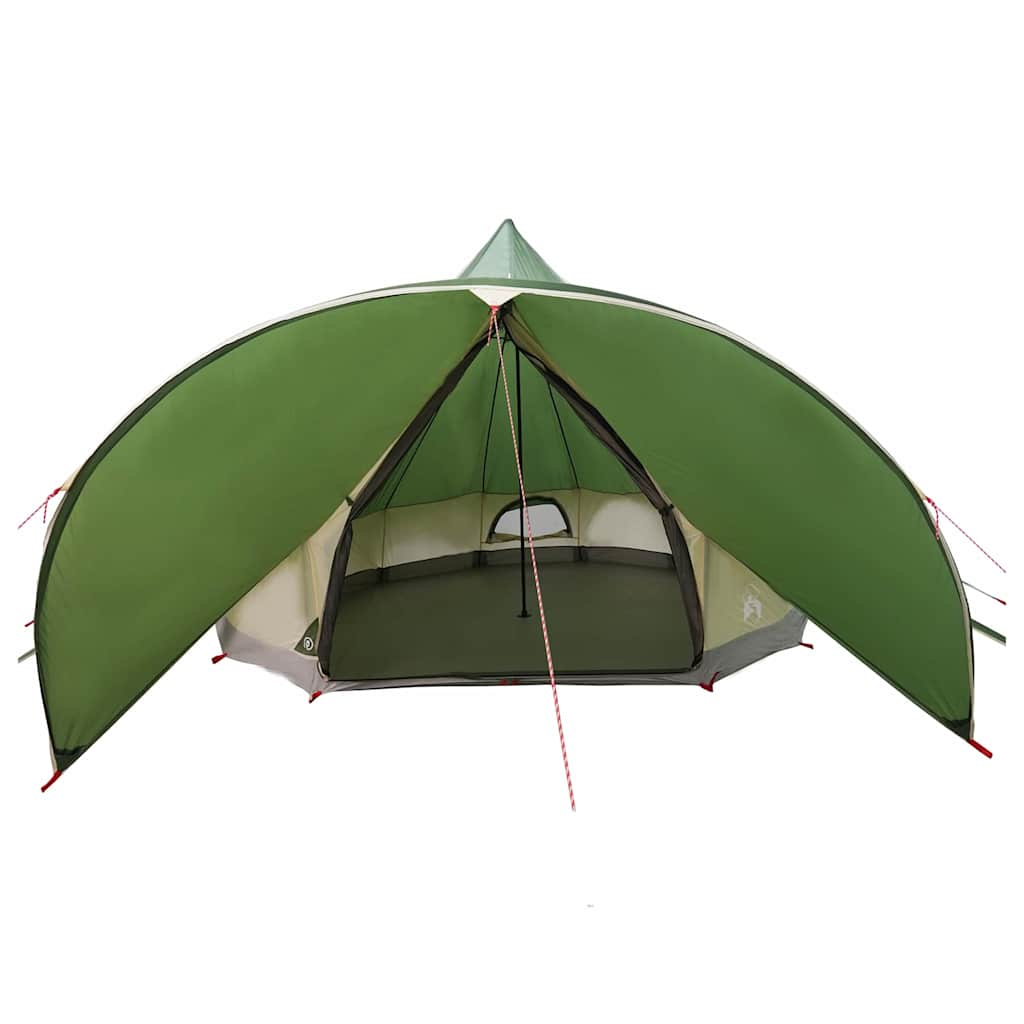 Teepee Zelt für 7 Personen Grün und Grau 600 x 600 x 347 cm