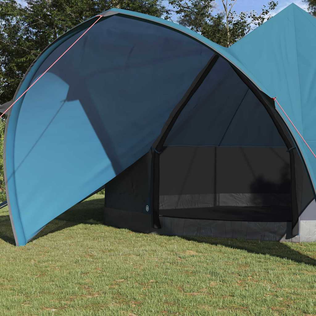 Teepee Zelt für 7 Personen Blau und Grau 600 x 600 x 347 cm