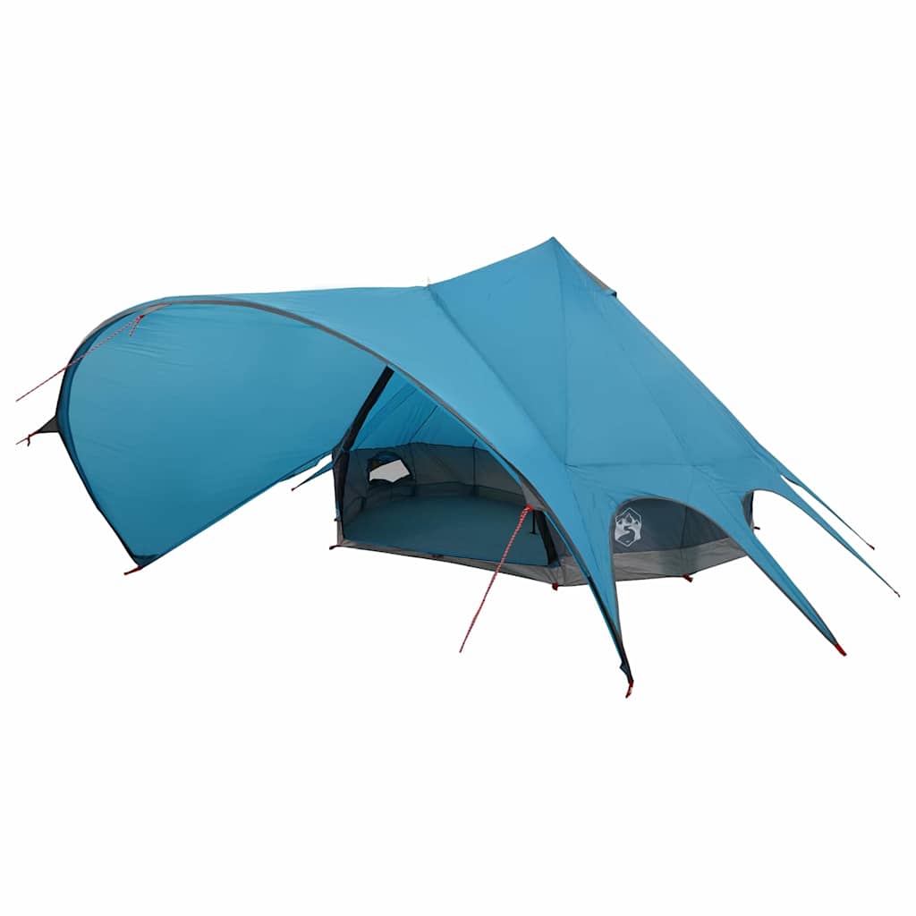 Teepee Zelt für 7 Personen Blau und Grau 600 x 600 x 347 cm