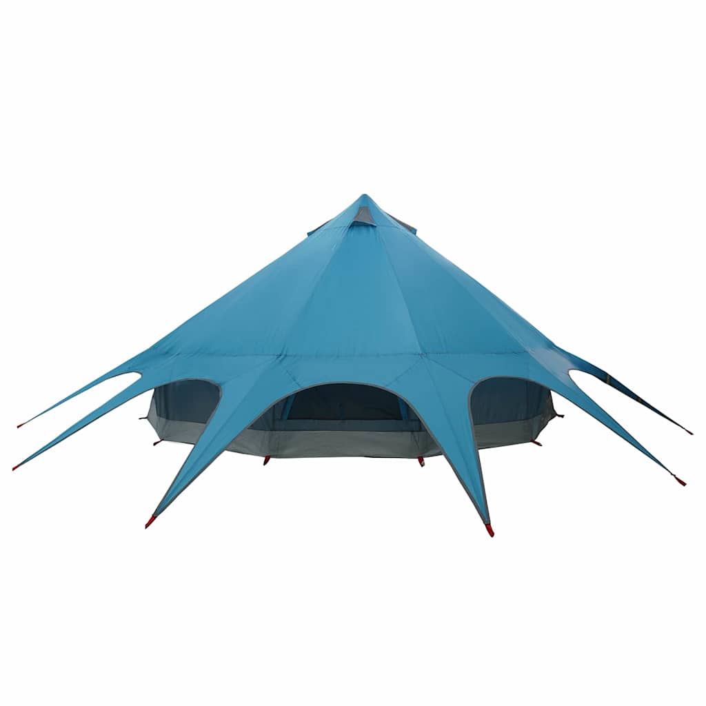 Teepee Zelt für 7 Personen Blau und Grau 600 x 600 x 347 cm