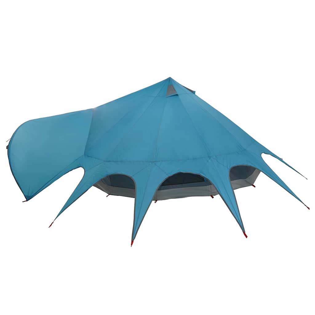 Teepee Zelt für 7 Personen Blau und Grau 600 x 600 x 347 cm