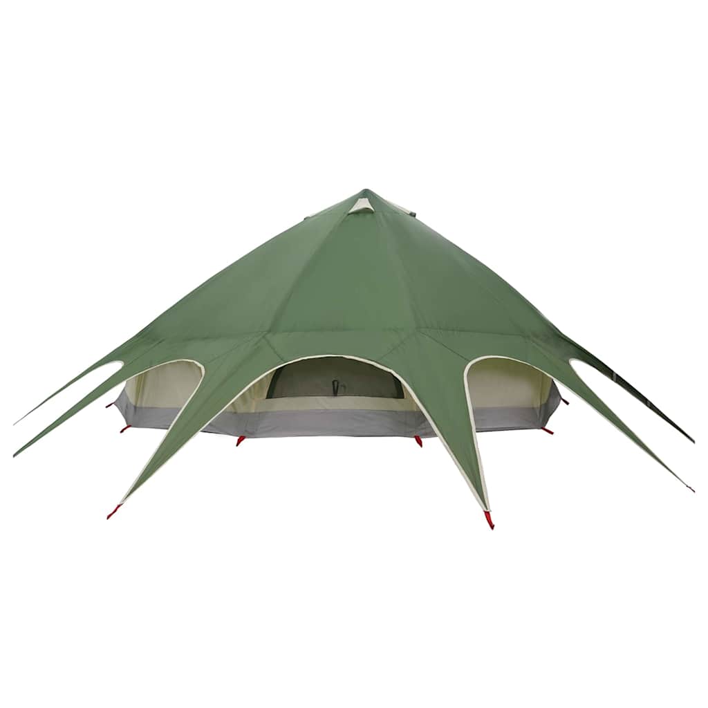 Teepee Zelt für 9 Personen Grün und Grau 502 x 502 x 297 cm