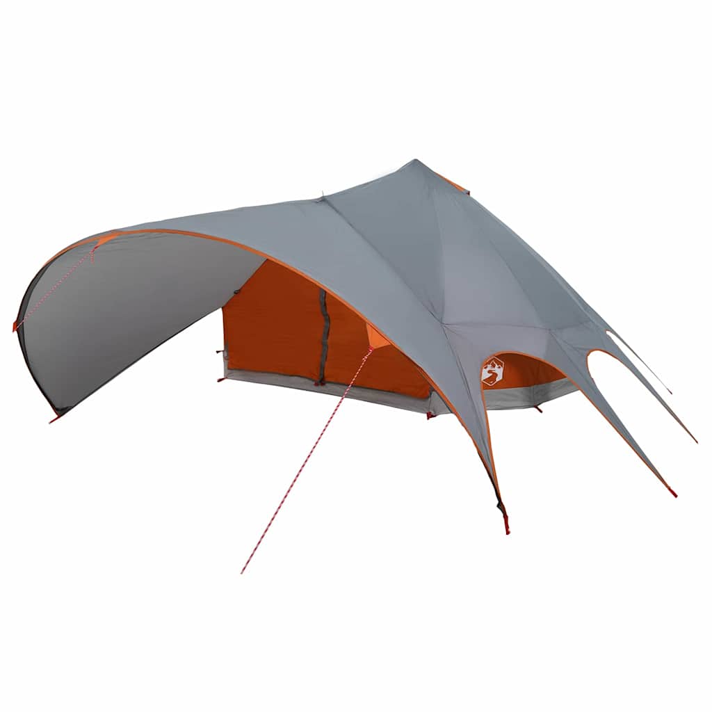 Teepee Zelt für 9 Personen Grau und Orange 502 x 502 x 297 cm