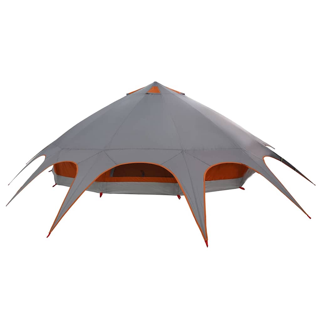 Teepee Zelt für 9 Personen Grau und Orange 502 x 502 x 297 cm