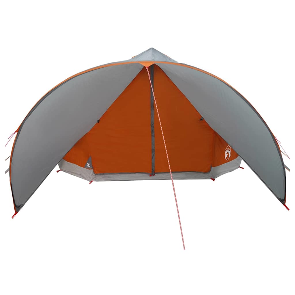 Teepee Zelt für 9 Personen Grau und Orange 502 x 502 x 297 cm