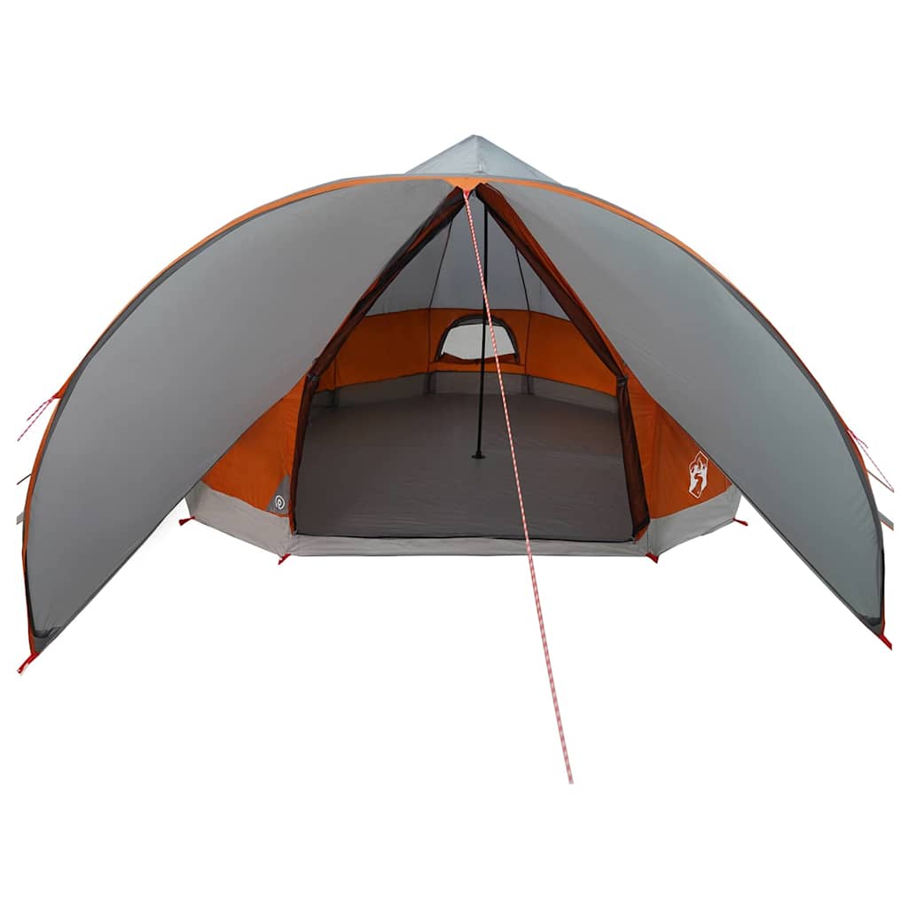 Teepee Zelt für 9 Personen Grau und Orange 502 x 502 x 297 cm