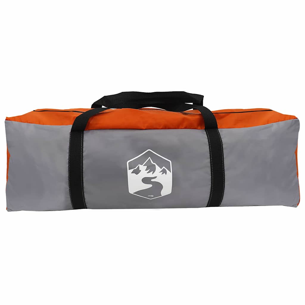 Kabinenzelt für 7 Personen Grau und Orange 400 x 350 x 212 cm