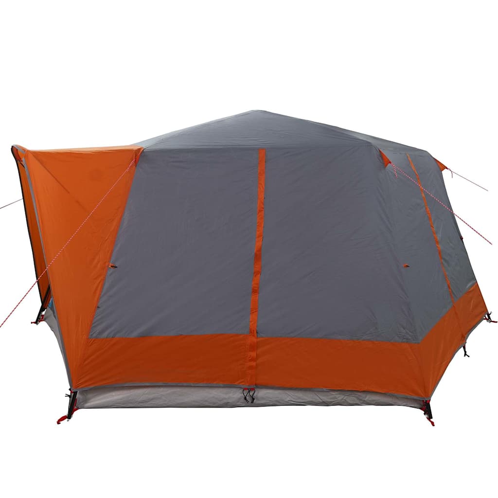 Kabinenzelt für 7 Personen Grau und Orange 400 x 350 x 212 cm