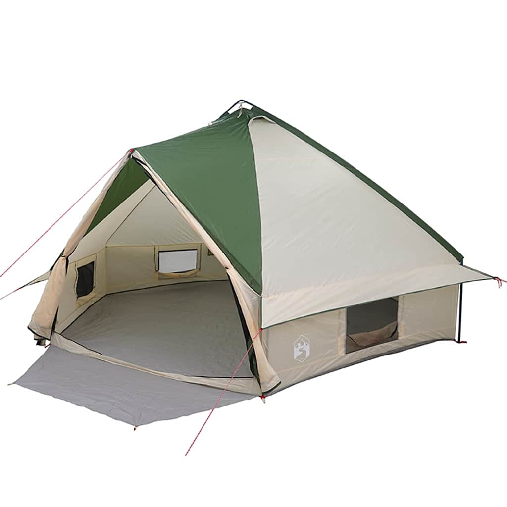 Teepee Zelt für 10 Personen Grün und Weiß 567 x 470 x 242 cm