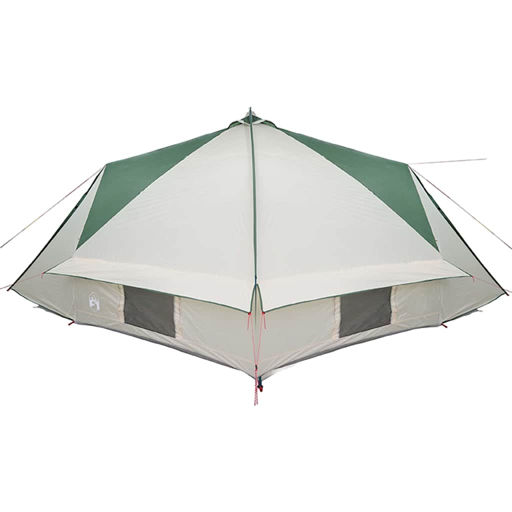 Teepee Zelt für 10 Personen Grün und Weiß 567 x 470 x 242 cm