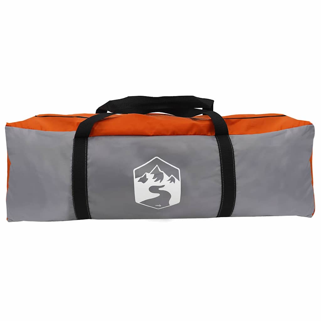 Teepee Zelt für 10 Personen Grau und Orange 567 x 470 x 242 cm