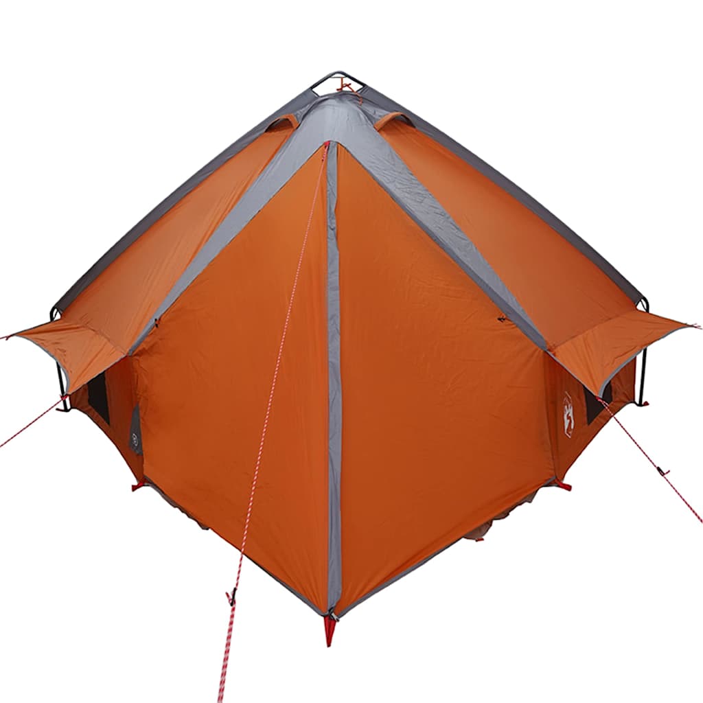 Teepee Zelt für 8 Personen Grau und Orange 490 x 410 x 210 cm