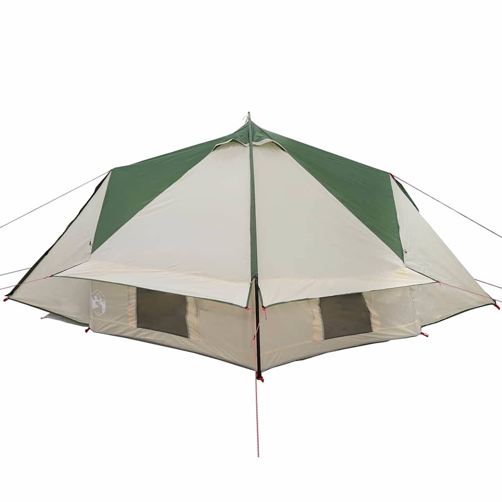Teepee Zelt für 4 Personen Grün und Grau 388 x 320 x 169 cm